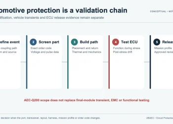 Automotive MLV validation chain from transient definition and exact-part screening through ECU testing and mission-profile release