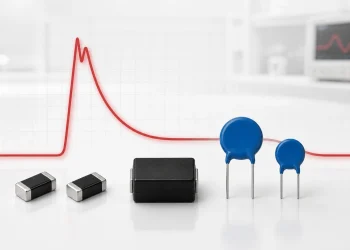 Through-hole, molded SMD and multilayer varistors shown with a controlled residual-voltage surge trace