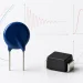 MOV datasheet parameters shown around through-hole and surface-mount varistors