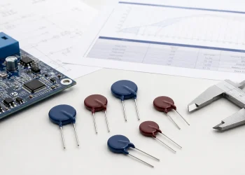 Engineer selecting a metal-oxide varistor using voltage surge and clamping requirements