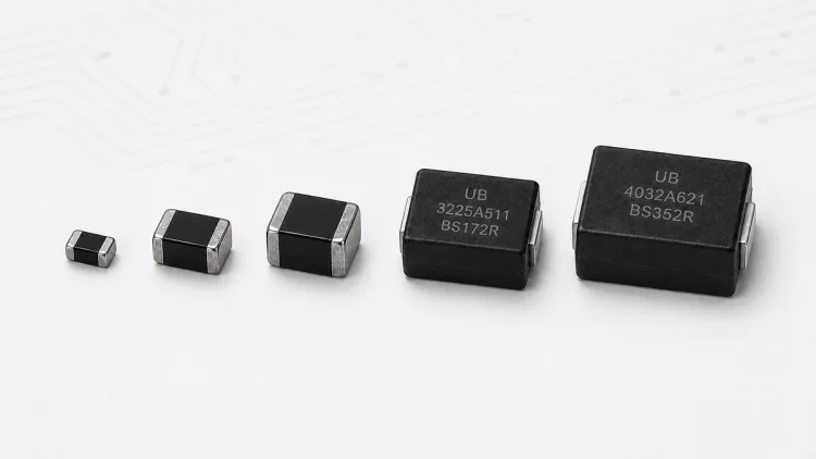 Multilayer chip varistors and molded surface-mount MOV packages used for circuit protection