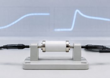 Gas discharge tube on a test fixture with slow-ramp and fast-impulse waveforms