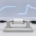 Gas discharge tube on a test fixture with slow-ramp and fast-impulse waveforms