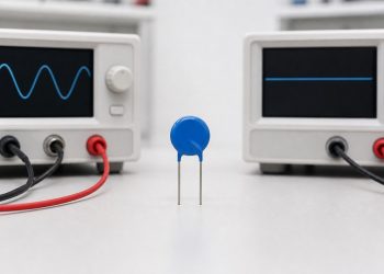 Metal oxide varistor between separate AC and DC continuous-voltage test sources