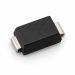 Unbranded black surface-mount TVS diode on a white background
